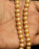 8mm Glass Pearl Round Beads Ivory