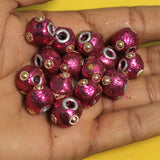 20 Pcs. Lac RONDELLE Beads Magenta 12mm