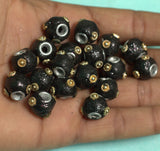 20 Pcs. Lac RONDELLE Beads Black 16mm