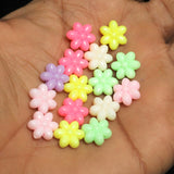 100 Pcs 10mm Acrylic Assorted Flower Beads