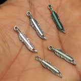25mm German Silver Leaf Charms