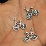 18mm German Silver Cycle Charms