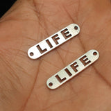 10 Pcs German Silver Connectors Silver 31x6 mm