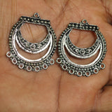 2 Pairs, 1.25 Inches German Silver Earring Components