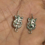 4 Pcs German Silver Earring Components 20x11 mm