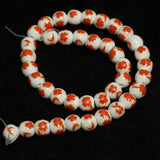 1 String 8mm Premium Ceramic Beads Orange