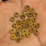 100 Pcs German Silver Round Spacer Beads Golden 5mm