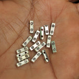 50 Pcs German Silver Two Hole Spacer Beads 10x3mm