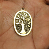 2 Pcs German Silver Golden Pendants 38x26 mm