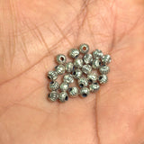 100 Pcs German Silver Round Beads 4mm