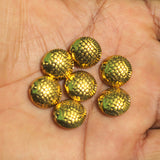 10 Pcs German Silver Fish Beads Golden 14mm