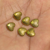 10 Pcs, 10mm German Silver Fish Beads Golden