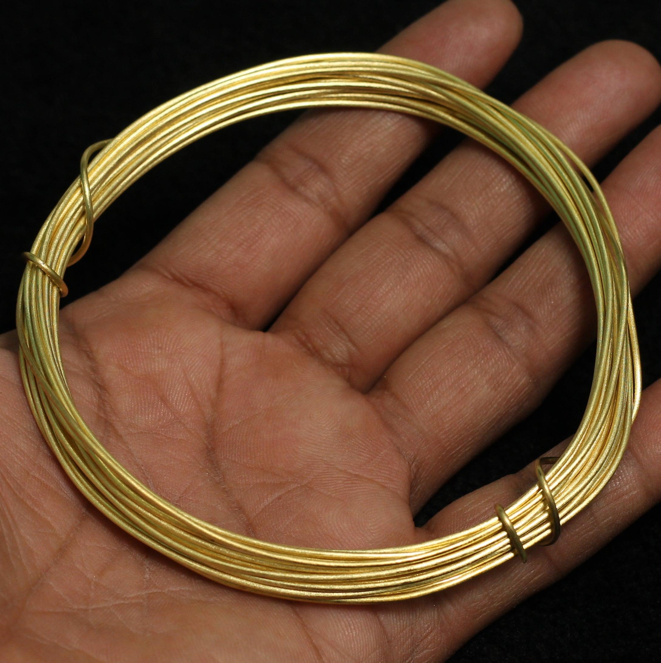 Mtrs, 18 Gauge Plated Brass Craft Wire Golden