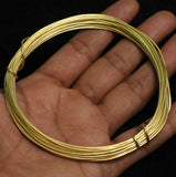 5 Mtrs, 18 Gauge  Golden Plated Brass Craft Wire
