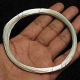25 Mtrs 24 Gauge Silver Plated Brass Craft Wire