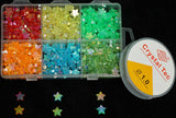 300 Pcs, 10mm Star Acrylic Spacer Beads Multicolor DIY Kit With 10 Mtrs Elastic Thread DIY Jewelry Bracelet Earring Necklace Craft Making