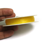 10 Mtr Elastic Cord Spool For Making Bracelet Yellow