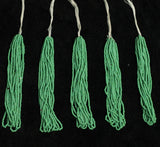 5 Bunch of Preciosa Seed Bead Strings Luster Green