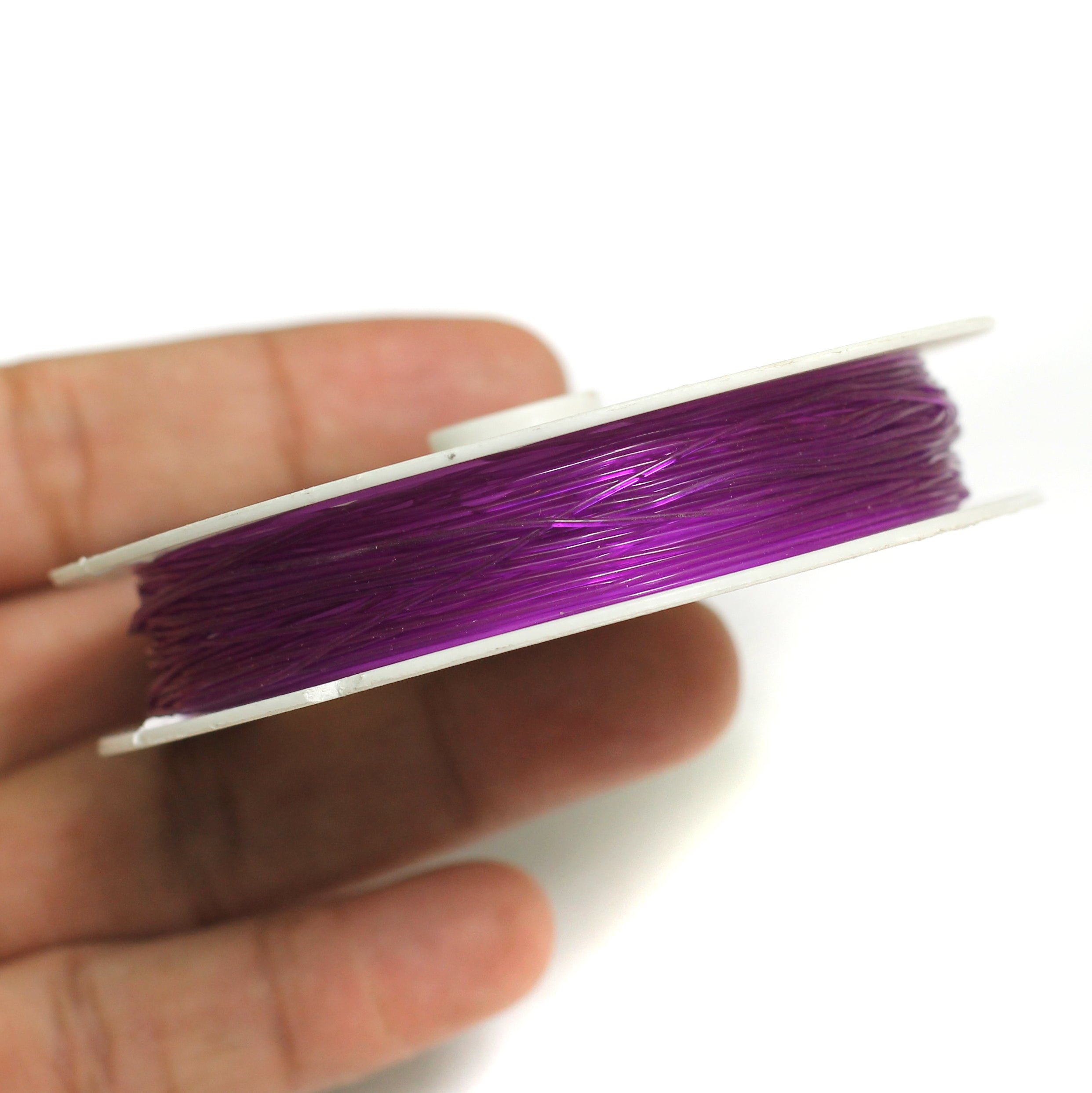 10 Mtr Elastic Cord Spool For Making Bracelet Purple