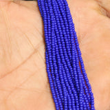 5 Bunch of Preciosa Seed Bead Strings Luster Blue