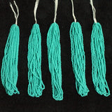 5 Bunch of Preciosa Seed Bead Strings Opaque Turquoise