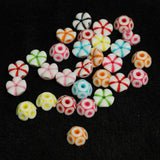 100 Pcs, 12x6mm Flower Acrylic Beads Assorted Color