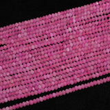 1 String 3x4mm Zed Cut Rondelle Gemstone Beads Pink