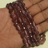1 String 9x7mm Natural Gemstone Oval Micro Faceted Monalisa Beads