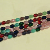 1 String 9x7mm Natural Multi Stone Gemstone Oval Micro Faceted Monalisa Beads