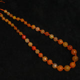 1 String, 8-15mm Natural Faceted Graduation Round Agates Gemstone Beads