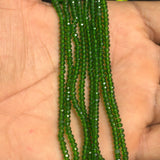1 String 2mm Crystal Faceted  Rondelle Beads Trans Green