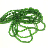 1 String 2mm Crystal Faceted  Rondelle Beads Trans Green