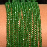1 String 3mm Crystal Faceted  Rondelle Beads Trans Green