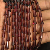 50 Pcs 12x6mm Crystal Cone Beads Purple