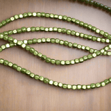 1 String 4mm Disco Square Beads