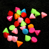 250+ Acrylic Triangle Beads Assorted 7mm