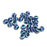 8mm Blue Evil Eye Beads