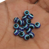 8mm Blue Evil Eye Beads