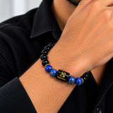 Sagittarius Black Onyx & Lapis Lazuli Zodiac Bracelet