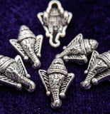 10 Pcs 14x10mm German Silver Ganesha Connectors