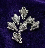 10 Pcs 14x10mm German Silver Ganesha Connectors
