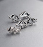 10 Pcs 14x8mm German Silver Jai Shree Ram Connectors