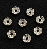 20 Pcs 8mm German Silver Flat Round Spacer Beads