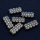 10 Pcs 18x7mm German Silver 4 Holes Spacer
