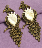 1 Pcs German Silver Golden Pendants 71x28 mm