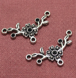 4 Pcs, 31x13mm German Silver Pendants