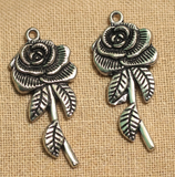 2 Pcs, 1.5 Inches German Silver Pendants