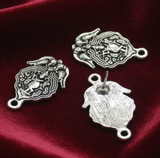 4 Pcs  German Silver Earring Components 27x17 mm