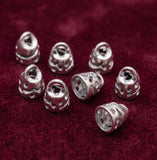 20 Pcs 11x9mm German Silver Cord End