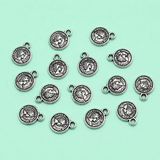 50 Pcs, 8mm German Silver Queen Elizabeth Charms